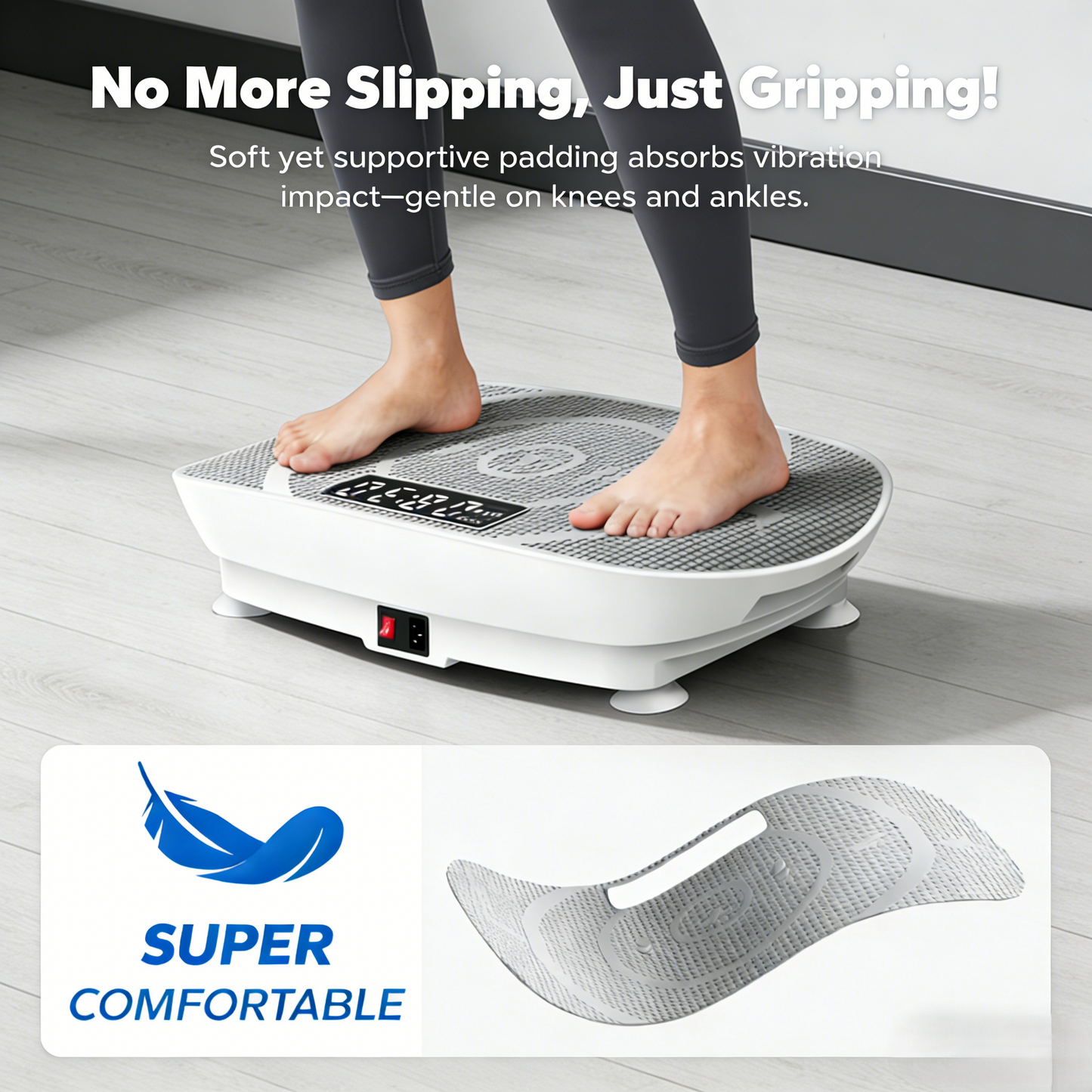 10-Mode Vibration Fitness Plate for Full-Body Home Workouts