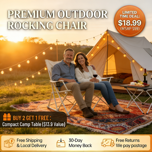 Nexus Home Premium Outdoor Spring-Action Rocking Camping Chair