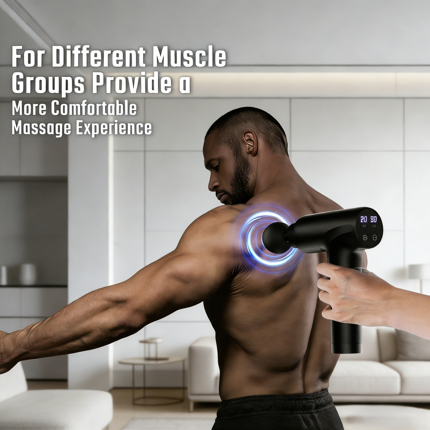 20-Speed Deep Tissue Massage Gun with 8 Attachments for Muscle Relief