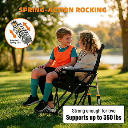 Nexus Home Premium Outdoor Spring-Action Rocking Camping Chair