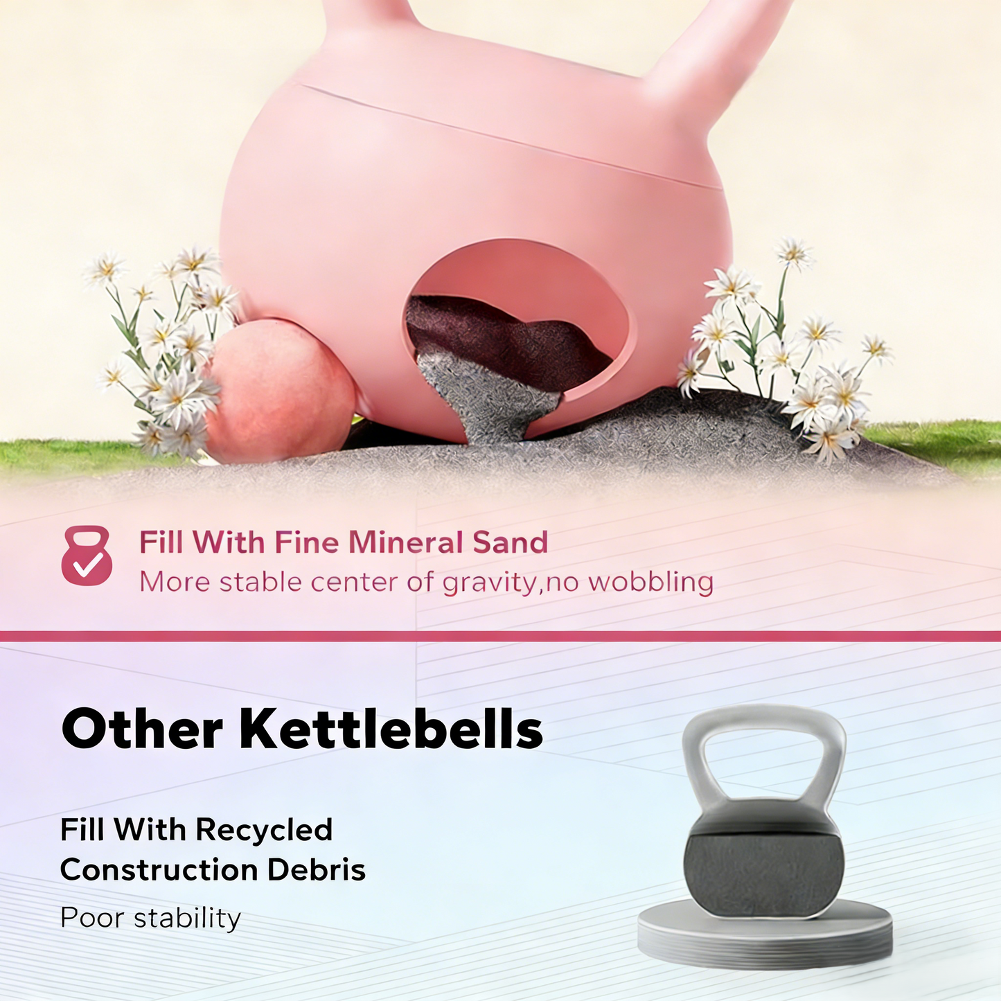 15LB Adjustable Silicone Kettlebell for Home Gym Strength Training