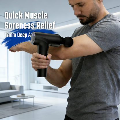 20-Speed Deep Tissue Massage Gun with 8 Attachments for Muscle Relief