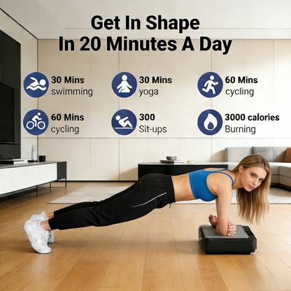 20-Minute Daily Vibration Fitness Plate for Home Workouts