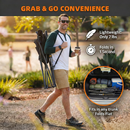 Nexus Home Premium Outdoor Spring-Action Rocking Camping Chair