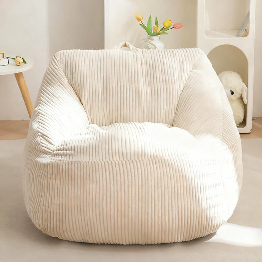 Cozy Corduroy Kids Bean Bag Chair with Supportive Design