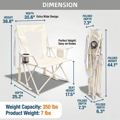 Nexus Home Premium Outdoor Spring-Action Rocking Camping Chair